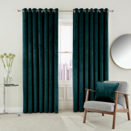 Helena Springfield Escala Lined Teal Curtains 229 x 183cm - Size: W 229 x D 183cm - Wilko - thumbnail 4