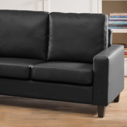 Modena 3 Seater Black Bonded Leather Reversible Corner Sofa - Artemis Home - Wilko - thumbnail 4