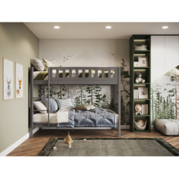 Flair Bea Grey Wooden Bunk Bed - Size: Single - Wilko - thumbnail 5