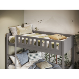 Flair Bea Grey Wooden Bunk Bed - Size: Single - Wilko - thumbnail 3