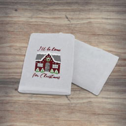Noel Square Xmas I'll Be Home White Hand Towel 2 Pack - Size: 66 x 41 x 1cm - Wilko - thumbnail 6