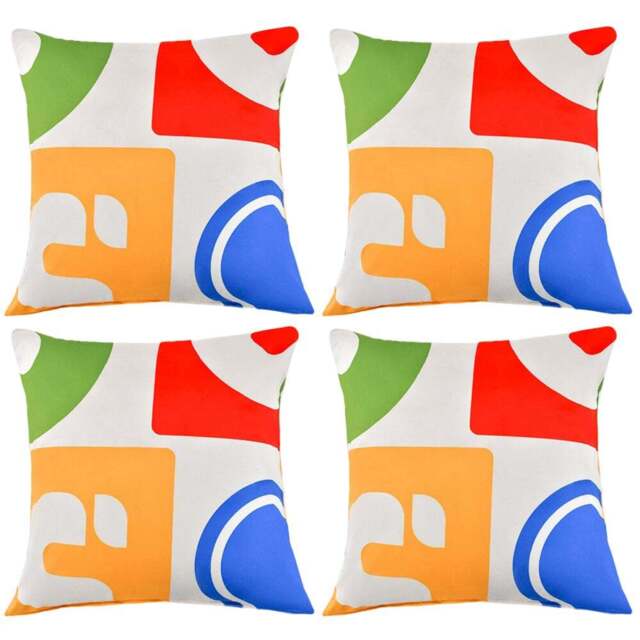 Costway Colourful Velvet Covered Decorative Throw Pillow 4 Pack - Size: 55 x 55cm - Multi - Wilko - image 1