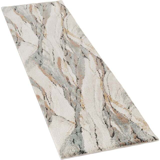 Desire Rugs Essence Rustic Abstract Rug 60 x 220cm - Size: 220 x 60 x 2cm - Brown - Wilko - image 1