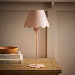 ValueLights Hattie Pink Scallop Rechargeable Table Lamp - Size: 40 x 19 x 19cm - Wilko - thumbnail 7