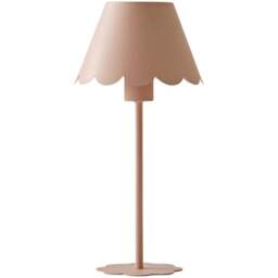 ValueLights Hattie Pink Scallop Rechargeable Table Lamp - Size: 40 x 19 x 19cm - Wilko