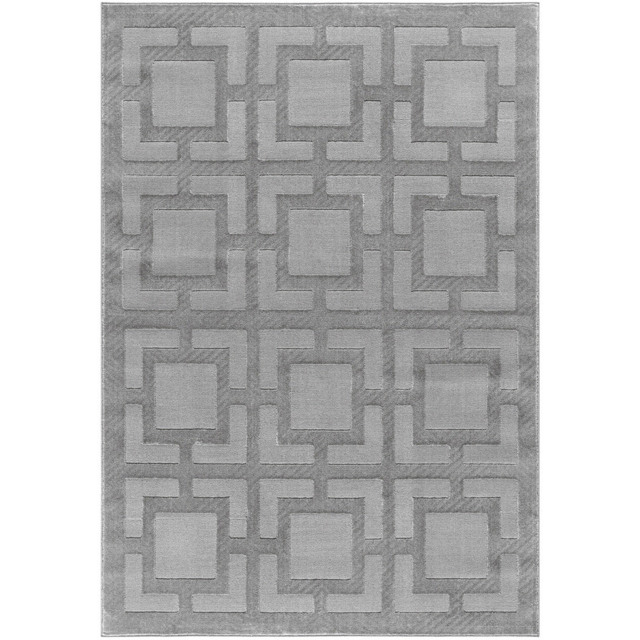 Desire Rugs Vellure Grey Metallic Sheen Maze Design Rug 200 x 290cm - Size: 290 x 200 x 1.1cm - Wilko - image 1