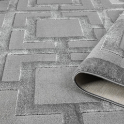 Desire Rugs Vellure Grey Metallic Sheen Maze Design Rug 200 x 290cm - Size: 290 x 200 x 1.1cm - Wilko - thumbnail 5