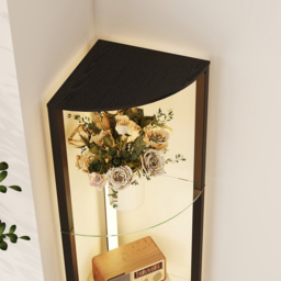 HOMCOM 4 Shelf Corner Dimmable LED Floor Lamp with Foot Switch - Size: 15 x 33.5 x 44cm - Black - Wilko - thumbnail 6