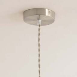 ValueLights Lane 5 Tier Pink Glass Shade Brushed Chrome Single LED Ceiling Pendant Light - Size: 135.5 x 23.5 x 23.5cm - Silver - Wilko - thumbnail 5
