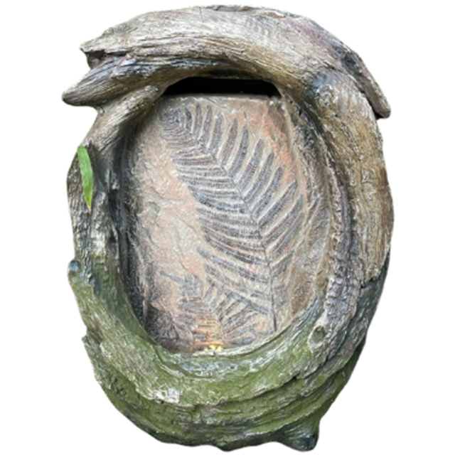 Tranquillity Fossil Leaf LED Water Feature - Size: 56 x 45 x 21cm - Grey - Wilko - image 1