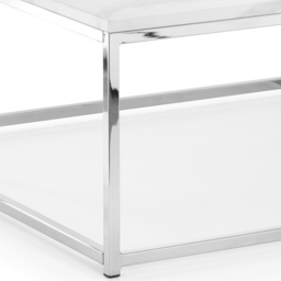 Julian Bowen Scala Chrome and White Marble Top Coffee Table - Size: 90 x 90 x 40cm - Wilko - thumbnail 5