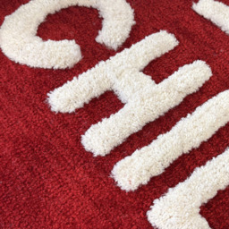 Mooky Mats Chill Pill Slogan Red and Cream Non Slip Bath Runner 46 x 115cm - Size: 46 x 115 x 1cm - Wilko - thumbnail 4