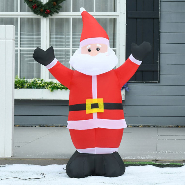 Everglow LED Inflatable Christmas Santa Claus Decoration 3.9ft - Size: 4ft - Red - Wilko - image 1