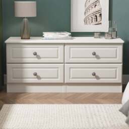Crowndale Pembroke 4 Drawer Grey Ash Bed Box Ready Assembled - Size: 51 x 112 x 40cm - Wilko - thumbnail 1