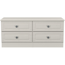 Crowndale Pembroke 4 Drawer Grey Ash Bed Box Ready Assembled - Size: 51 x 112 x 40cm - Wilko - thumbnail 3