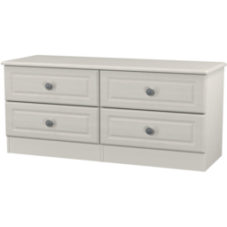 Crowndale Pembroke 4 Drawer Grey Ash Bed Box Ready Assembled - Size: 51 x 112 x 40cm - Wilko - thumbnail 4