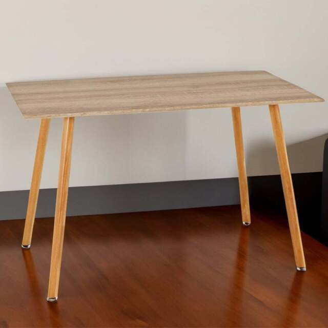 Seconique Barley Veneer 4 Seater Dining Table Oak - Brown - Wilko - image 1