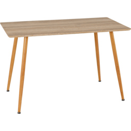 Seconique Barley Veneer 4 Seater Dining Table Oak - Brown - Wilko - thumbnail 3