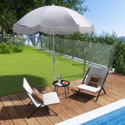 Costway White Fringe Outdoor Umbrella with Carrying Bag 1.8m - Size: 2m - Wilko - thumbnail 5