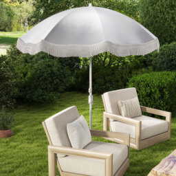 Costway White Fringe Outdoor Umbrella with Carrying Bag 1.8m - Size: 2m - Wilko - thumbnail 3