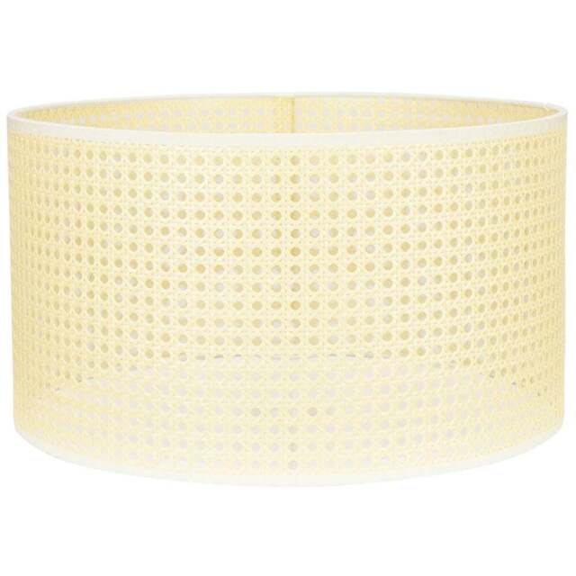 ValueLights Reni Wicker Large Drum Ceiling Lamp Shade 45cm - Size: 45 x 25 x 45cm - Cream - Wilko - image 1