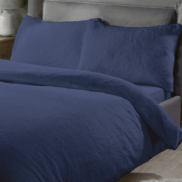 Rapport Home Teddy Double Navy Duvet Set - Blue - Wilko - thumbnail 3