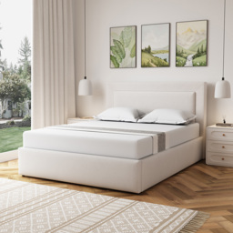 Artemis Home Weston King Size Beige Linen Upholstered Ottoman Bed - Wilko - thumbnail 6