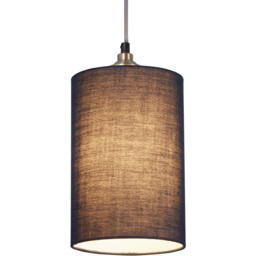 Lighting Collection Yates Navy Cylinder Lamp Shade 16cm - Size: 26 x 17 x 17cm - Wilko - thumbnail 4
