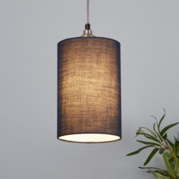 Lighting Collection Yates Navy Cylinder Lamp Shade 16cm - Size: 26 x 17 x 17cm - Wilko - thumbnail 3