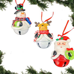 Shatchi Red Hanging Christmas Tree Decoration 3 Pack - Size: 15 x 15 x 7cm - Wilko - thumbnail 5