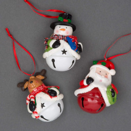 Shatchi Red Hanging Christmas Tree Decoration 3 Pack - Size: 15 x 15 x 7cm - Wilko - thumbnail 4