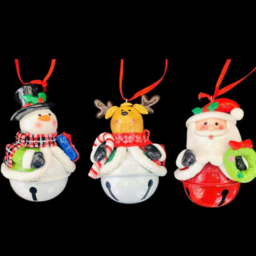 Shatchi Red Hanging Christmas Tree Decoration 3 Pack - Size: 15 x 15 x 7cm - Wilko - thumbnail 3