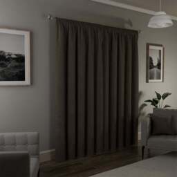 Enhanced Living Dallas Natural Thermal Blackout Pencil Pleat Curtains 117 x 229cm - Cream - Wilko - thumbnail 4