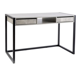Home Source Toronto 2 Drawer Single Shelf Concrete Effect Office Desk - Size: 75 x 60 x 120cm - Black - Wilko - thumbnail 3