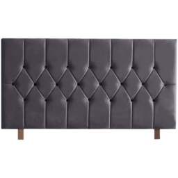 Aspire Furniture Catherine Lansfield Boutique Single Steel Brushed Velvet Headboard - Silver - Aspire Beds - Wilko - thumbnail 3