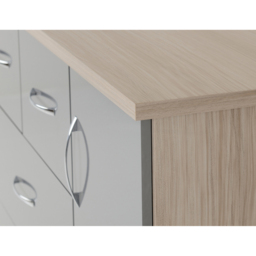 Seconique Nevada 5 Drawer Grey and Light Oak Low Wardrobe - Size: Single Door, 5 Drawer - Wilko - thumbnail 5