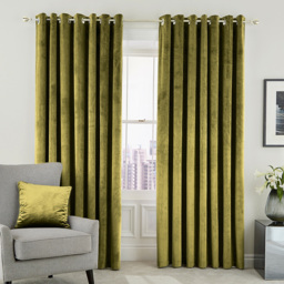 Helena Springfield Escala Lined Olive Curtains 168 x 183cm - Size: W 168 x D 183cm - Wilko