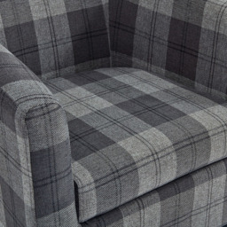 Home Detail Canberra Grey Tartan Tub Chair - Size: Single - Wilko - thumbnail 5