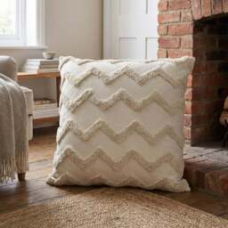 Kimana Tufted Floor Cushion - Natural - Size: 80 x 80cm - Wilko - thumbnail 6
