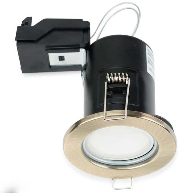 ValueLights Antique Brass Cool White LED Ceiling Downlight 10 Pack - Gold - Wilko - image 1