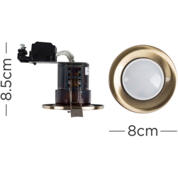 ValueLights Antique Brass Cool White LED Ceiling Downlight 10 Pack - Gold - Wilko - thumbnail 5