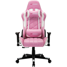 Furniture Online Pro Gt Pink Faux Leather Reclining Gaming Chair - Size: 128 x 67 x 53cm - Wilko - thumbnail 4