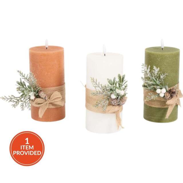 Hessian Pine LED Candle - Wilko - image 1