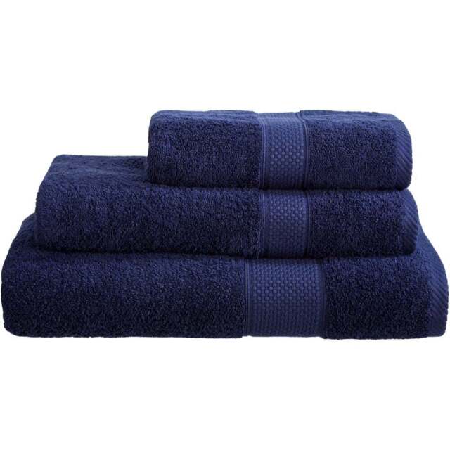 Imperial Hotel Quality Navy Combed Cotton Turkish Bath Mat - Size: 50 x 80 x 4cm - Blue - Wilko - image 1
