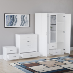 Vida Designs Riano White 3 Piece Bedroom Furniture Set - Wilko - thumbnail 5
