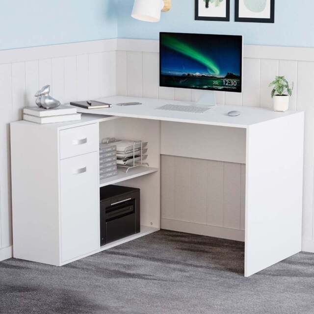 Vida Designs Longton Adjustable Desk White - Size: 75 x 120 x 59cm - Wilko - image 1