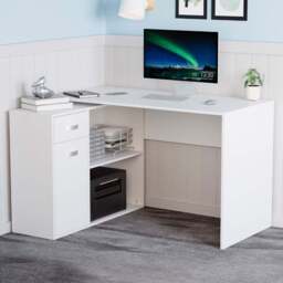 Vida Designs Longton Adjustable Desk White - Size: 75 x 120 x 59cm - Wilko - thumbnail 1