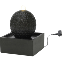 Charles Bentley Arno Dark Grey Stone Effect Cascading Water Feature with LEDs - Size: 36 x 31 x 31cm - Wilko - thumbnail 6