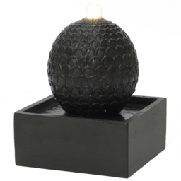 Charles Bentley Arno Dark Grey Stone Effect Cascading Water Feature with LEDs - Size: 36 x 31 x 31cm - Wilko - thumbnail 5
