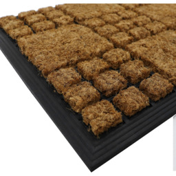 JVL Comfort Chequered Tuffscrape Door Mat 40x70cm - Size: 40 x 70cm - Brown - JVL Homewares - Wilko - thumbnail 7